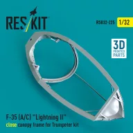   ResKit Models F-35 (A/C) Lightning II close canopy frame for Trumpeter kit (3D Printed) 1:32 (RSU32-0225)