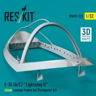   ResKit Models F-35 (A/C) Lightning II close canopy frame for Trumpeter kit (3D Printed) 1:32 (RSU32-0225)