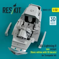   ResKit Models F-35C Lightning II late cockpit (Basic edition with 3D decals) for Trumpeter kit (3D Printed) 1:32 (RSU32-0227)