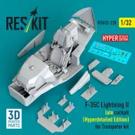   ResKit Models F-35C Lightning II late cockpit (Hyperdetailed Edition) for Trumpeter kit (3D Printed) 1:32 (RSU32-0228)