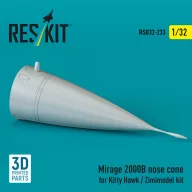   ResKit Models Mirage 2000B nose cone for Kitty Hawk / Zimimodel kit (3D Printed) 1:32 (RSU32-0233)