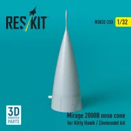   ResKit Models Mirage 2000B nose cone for Kitty Hawk / Zimimodel kit (3D Printed) 1:32 (RSU32-0233)