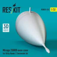   ResKit Models Mirage 2000B nose cone for Kitty Hawk / Zimimodel kit (3D Printed) 1:32 (RSU32-0233)