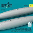 ResKit Models Tornado F3/GR1/GR4 1500L underwing fuel tanks (riveted) (RAF/RSAF) (2 pcs) (3D Printed) 1:32 (RSU32-0234)