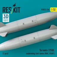   ResKit Models Tornado 2250L underwing fuel tanks (RAF, RSAF) (2 pcs) (3D Printed) 1:32 (RSU32-0236)