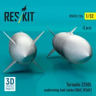   ResKit Models Tornado 2250L underwing fuel tanks (RAF, RSAF) (2 pcs) (3D Printed) 1:32 (RSU32-0236)