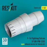   ResKit Models F-16 Fighting Falcon (F100-PW-220) open exhaust nozzle for Tamiya kit (3D Printed) 1:32 (RSU32-0237)