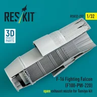   ResKit Models F-16 Fighting Falcon (F100-PW-220) open exhaust nozzle for Tamiya kit (3D Printed) 1:32 (RSU32-0237)