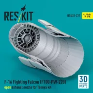   ResKit Models F-16 Fighting Falcon (F100-PW-220) open exhaust nozzle for Tamiya kit (3D Printed) 1:32 (RSU32-0237)