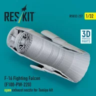   ResKit Models F-16 Fighting Falcon (F100-PW-220) open exhaust nozzle for Tamiya kit (3D Printed) 1:32 (RSU32-0237)
