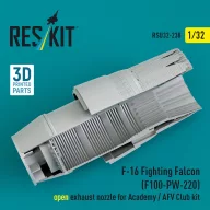   ResKit Models F-16 Fighting Falcon (F100-PW-220) open exhaust nozzle for Academy / AFV Club kit (3D Printed) 1:32 (RSU32-0238)