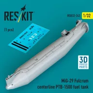   ResKit Models MiG-29 Fulcrum centerline PTB-1500 fuel tank (1 pcs) (3D Printed) 1:32 (RSU32-0242)