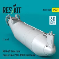   ResKit Models MiG-29 Fulcrum centerline PTB-1500 fuel tank (1 pcs) (3D Printed) 1:32 (RSU32-0242)