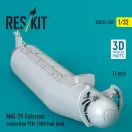 ResKit Models MiG-29 Fulcrum centerline PTB-1500 fuel tank (1 pcs) (3D Printed) 1:32 (RSU32-0242)