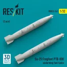 ResKit Models Su-25 Frogfoot PTB-800 underwing fuel tanks (2 pcs) (3D Printed) 1:32 (RSU32-0243)