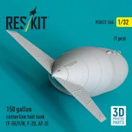   ResKit Models 150 gallon centerline fuel tank (F-5E/F/N, F-20, AT-3) (1 pcs) (3D Printed) 1:32 (RSU32-0244)