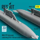 ResKit Models MiG-29 Fulcrum underwing PTB-1150 fuel tanks with wing pylons (2 pcs) (3D Printed) 1:32 (RSU32-0245)