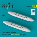 ResKit Models F-14 Tomcat external fuel tanks 1000l (early and late) with pylons (2pcs) (3D Printed) 1:32 (RSU32-0247)