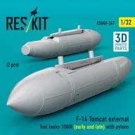   ResKit Models F-14 Tomcat external fuel tanks 1000l (early and late) with pylons (2pcs) (3D Printed) 1:32 (RSU32-0247)