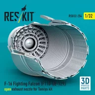   ResKit Models F-16 Fighting Falcon (F110-GE-129) open exhaust nozzle for Tamiya kit (3D Printed) 1:32 (RSU32-0254)