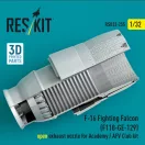 ResKit Models F-16 Fighting Falcon (F110-GE-129) open exhaust nozzle for Academy / AFV Club kit (3D Printed) 1:32 (RSU32-0255)