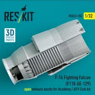   ResKit Models F-16 Fighting Falcon (F110-GE-129) open exhaust nozzle for Academy / AFV Club kit (3D Printed) 1:32 (RSU32-0255)