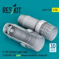   ResKit Models F?15E Strike Eagle late (F100-PW-229) open exhaust nozzles for Tamiya kit (3D Printed) 1:32 (RSU32-0259)