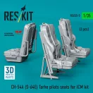 ResKit Models CH-54A (S-64E) Tarhe pilots seats for ICM kit (3 pcs) (3D Printed) 1:35 (RSU35-0005)