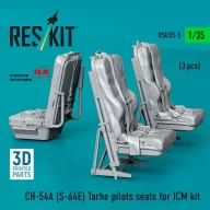   ResKit Models CH-54A (S-64E) Tarhe pilots seats for ICM kit (3 pcs) (3D Printed) 1:35 (RSU35-0005)