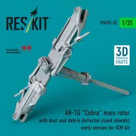   ResKit Models AH-1G Cobra main rotor with dust and debris deflector (sand shields) early version for ICM kit (3D Printed) 1:35 (RSU35-0032)