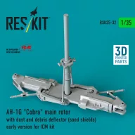   ResKit Models AH-1G Cobra main rotor with dust and debris deflector (sand shields) early version for ICM kit (3D Printed) 1:35 (RSU35-0032)