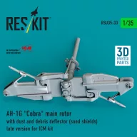   ResKit Models AH-1G Cobra main rotor with dust and debris deflector (sand shields) late version for ICM kit (3D Printed) 1:35 (RSU35-0033)