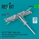 ResKit Models AH-1G Cobra main rotor with dust and debris deflector (sand shields) late version for ICM kit (3D Printed) 1:35 (RSU35-0033)
