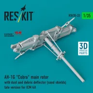   ResKit Models AH-1G Cobra main rotor with dust and debris deflector (sand shields) late version for ICM kit (3D Printed) 1:35 (RSU35-0033)