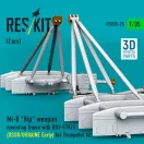 ResKit Models Mi-8 Hip weapon mounting frame with BD3-57KrV (USSR/UKRAINE Early) for Trumpeter kit (2 pcs) (3D Printed) 1:35 (RSU35-0035)