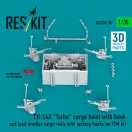 ResKit Models CH-54A Tarhe cargo hoist with hook and load leveller cargo reels with lashing hooks for ICM kit (3D Printed) 1:35 (RSU35-0038)