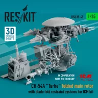   ResKit Models CH-54A Tarhe folded main rotor with blade fold restraint systems for ICM kit (3D Printed) 1:35 (RSU35-0045)