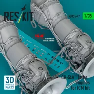   ResKit Models CH-54A Tarhe engines for ICM kit (3D Printed) 1:35 (RSU35-0047)