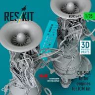   ResKit Models CH-54A Tarhe engines for ICM kit (3D Printed) 1:35 (RSU35-0047)