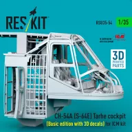   ResKit Models CH-54A (S-64E) Tarhe cockpit (Basic edition with 3D decals) for ICM kit (3D Printed) 1:35 (RSU35-0054)