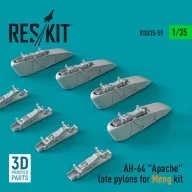   ResKit Models AH-64 Apache late pylons for Meng kit (3D Printed) 1:35 (RSU35-0059)