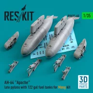   ResKit Models AH-64 Apache late pylons with 122 gal fuel tanks for Meng kit (3D Printed) 1:35 (RSU35-0060)