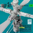 ResKit Models AH-64E late Apache unfolded main rotor, late blades, MUMT, MUMT-X for Takom/Snowman kit (3D Printed) 1:35 (RSU35-0068)