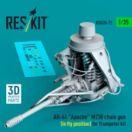   ResKit Models AH-64 Apache M230 chain gun (in fly position) for Trumpeter kit (3D Printed) 1:35 (RSU35-0072)