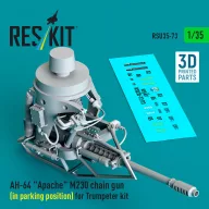   ResKit Models AH-64 Apache M230 chain gun (in parking position) for Trumpeter kit (3D Printed) 1:35 (RSU35-0073)