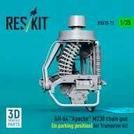  ResKit Models AH-64 Apache M230 chain gun (in parking position) for Trumpeter kit (3D Printed) 1:35 (RSU35-0073)