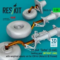   ResKit Models CH-54A Tarhe(S-64E) landing gear (WITHOUT LOAD) with weighted wheels set for ICM kit (Metal & 3D Printed) 1:35 (RSU35-0074)