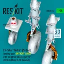 ResKit Models CH-54A Tarhe(S-64E) landing gear (WITHOUT LOAD) with weighted wheels set for ICM kit (Metal & 3D Printed) 1:35 (RSU35-0074)