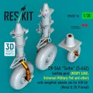 ResKit Models CH-54A Tarhe(S-64E) landing gear (HEAVY LOAD, Universal Military Pod and other) with weighted wheels set for ICM kit (Metal & 3D Printed) 1:35 (RSU35-0076)