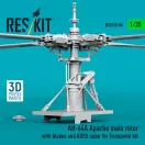 ResKit Models AH-64A Apache main rotor with blades and ADSS radar for Trumpeter kit (3D Printed) 1:35 (RSU35-0084)